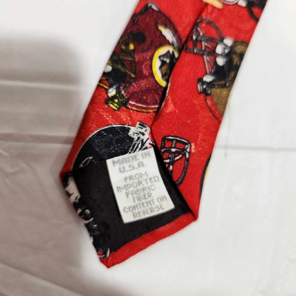 NFL Mens Necktie Helmets All Over Print Football Vintage Multicolored - Picture 4 of 6